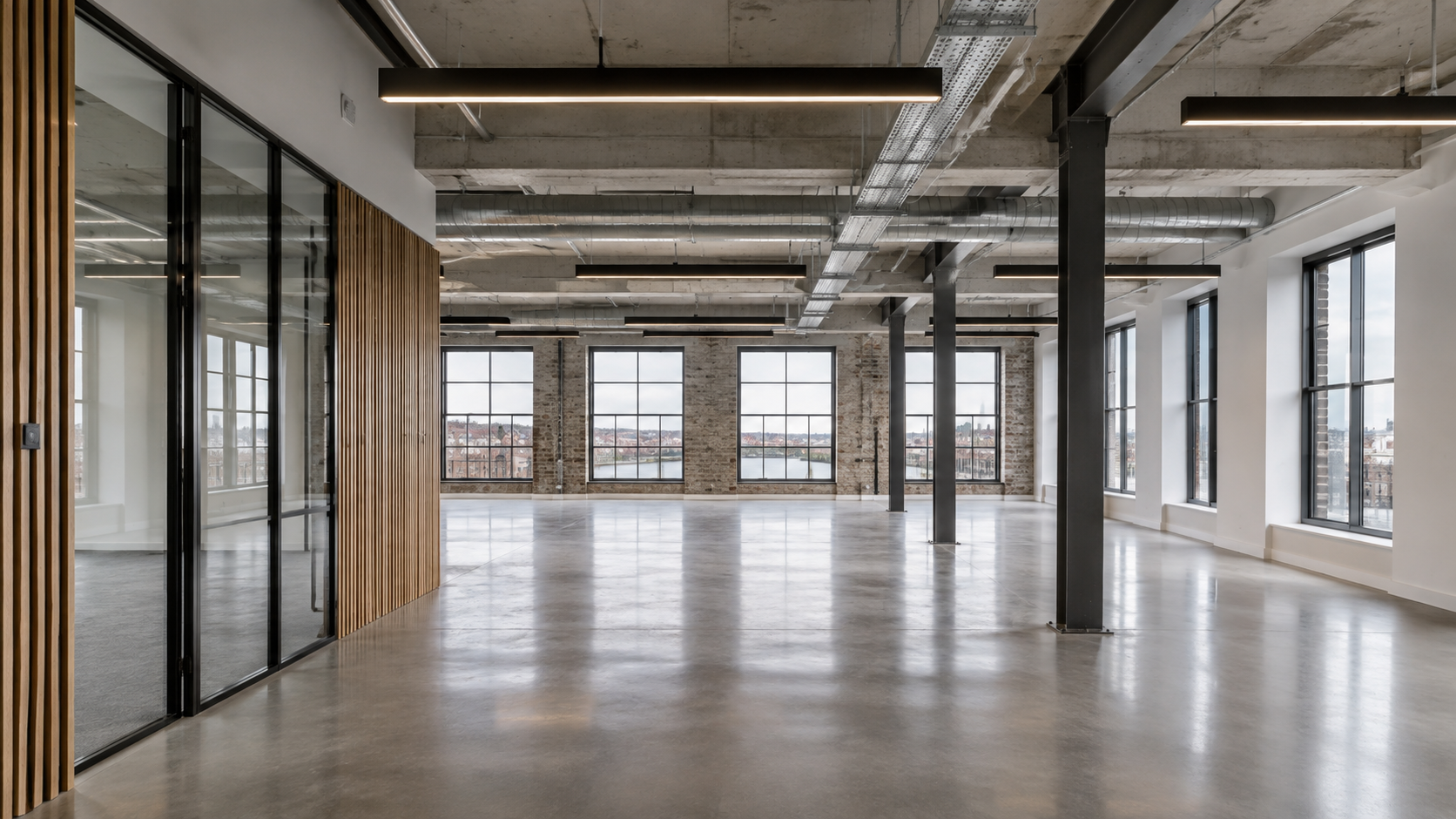 Refurbished modern commercial interior